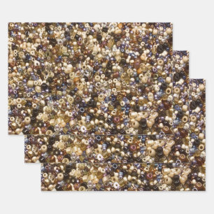 Wealth Of Seed Beads Wrapping Paper Sheet