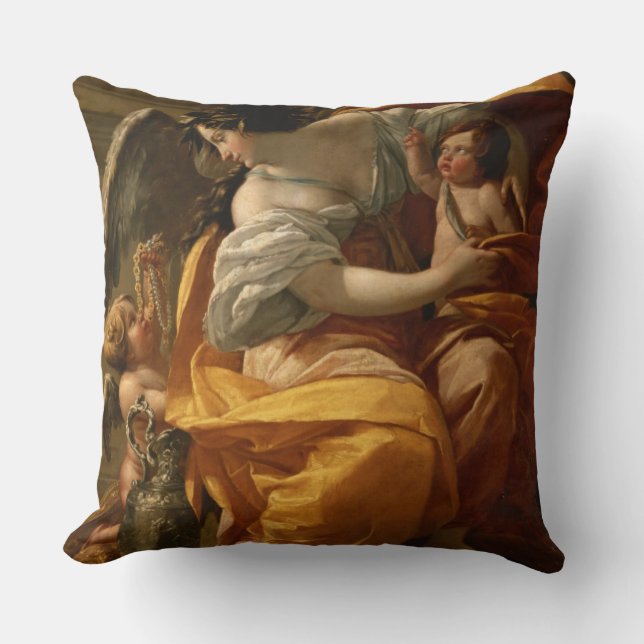 Wealth (oil on canvas) cushion (Front)