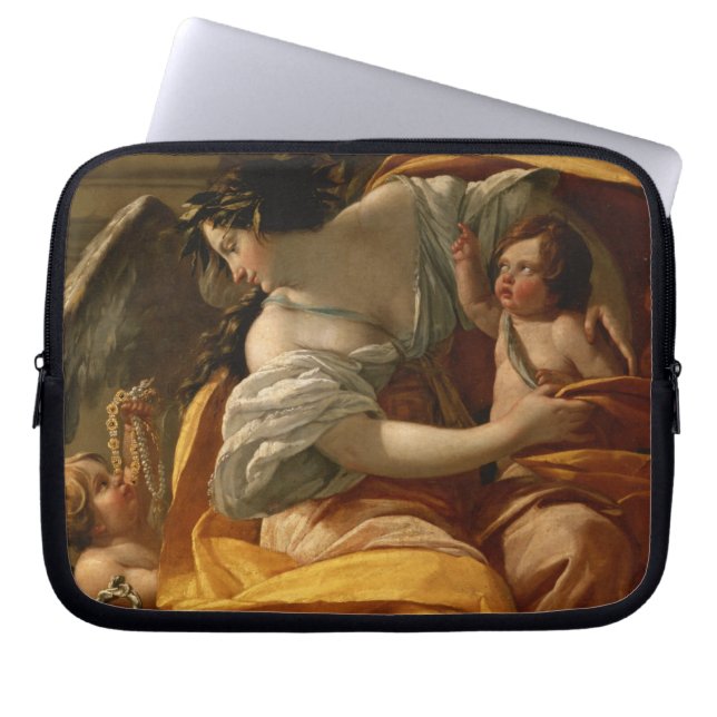 Wealth (oil on canvas) laptop sleeve (Front)