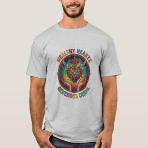 Wealthy Hearts Generous Deeds Sacred Heart Emblem T-Shirt