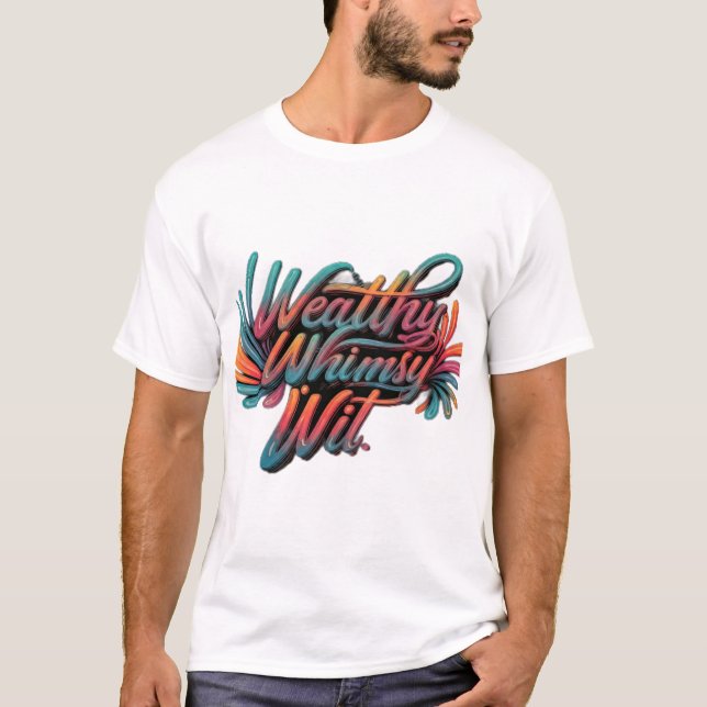 Wealthy Whimsy Wit Men's Basic T-Shirt (Front)