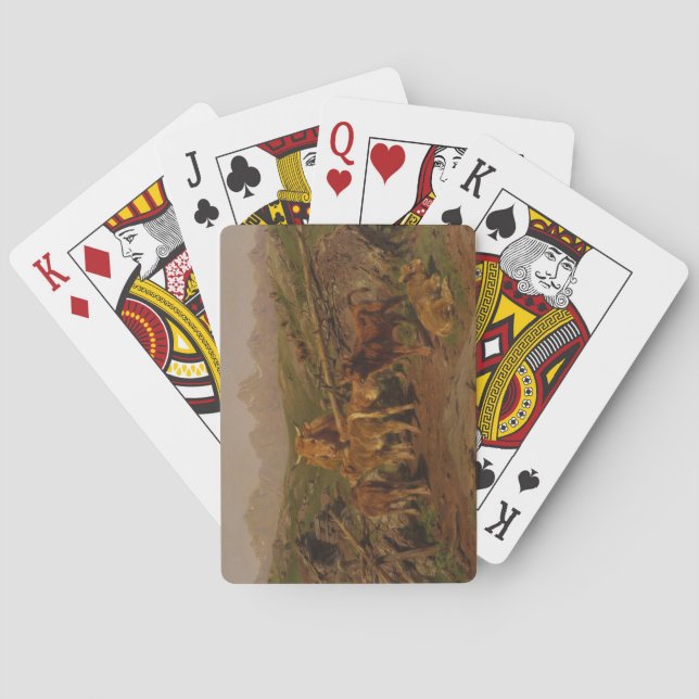Weaning the Calves (by Rosa Bonheur) Playing Cards (Back)