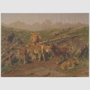 Weaning the Calves (by Rosa Bonheur) Tissue Paper