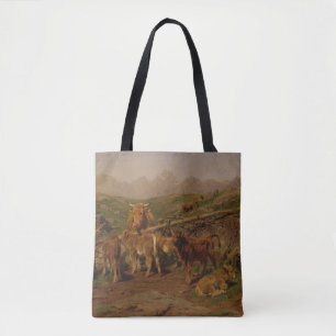 Weaning the Calves (by Rosa Bonheur) Tote Bag
