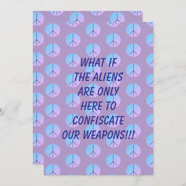 Weapon Alien Abduction Invitation (Front/Back)