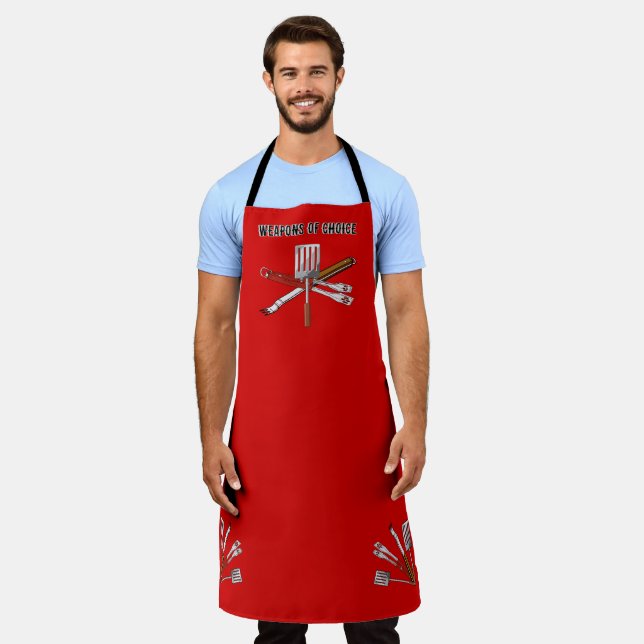 Weapon of Choice Grilling BBQ Apron (Worn)