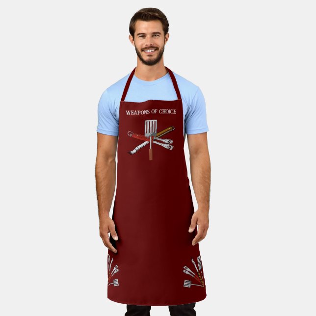 Weapon of Choice Grilling BBQ Apron (Worn)