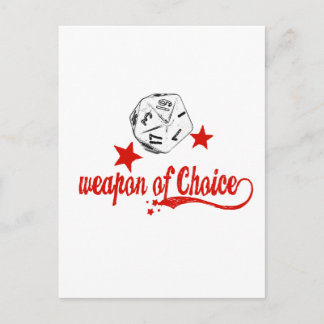 weapon of choice postcard