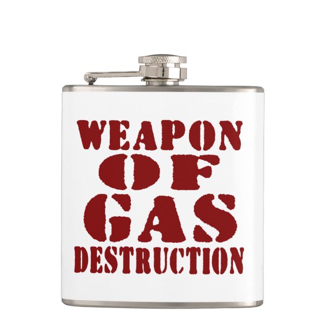 Weapon Of Gas Destruction Hip Flask (Front)