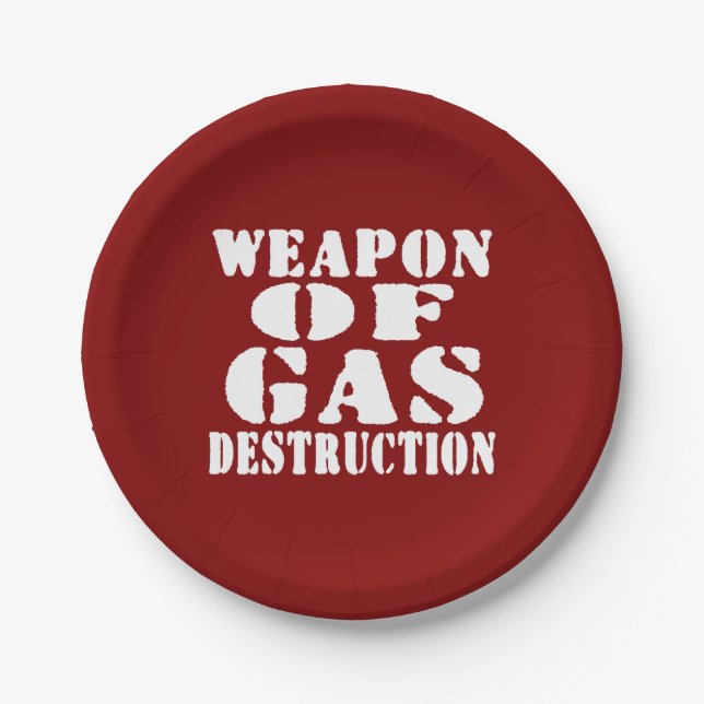 Weapon Of Gas Destruction Paper Plate (Front)