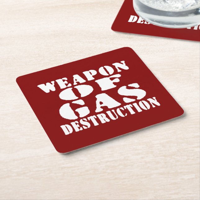 Weapon Of Gas Destruction Square Paper Coaster (Angled)