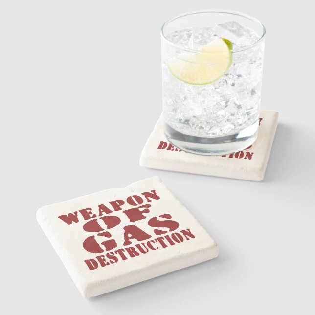 Weapon Of Gas Destruction Stone Coaster (Side)