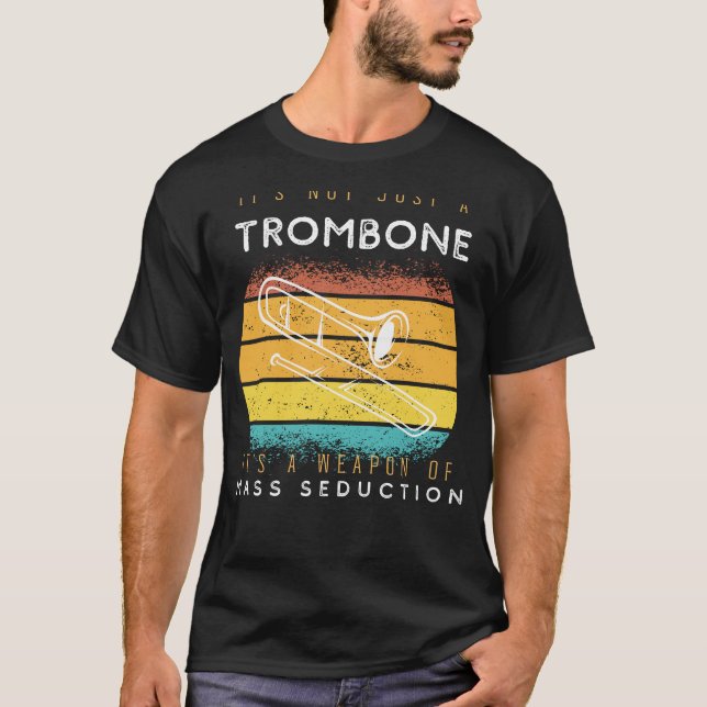 Weapon of Mass Seduction Trombone Tee - Playfully  (Front)