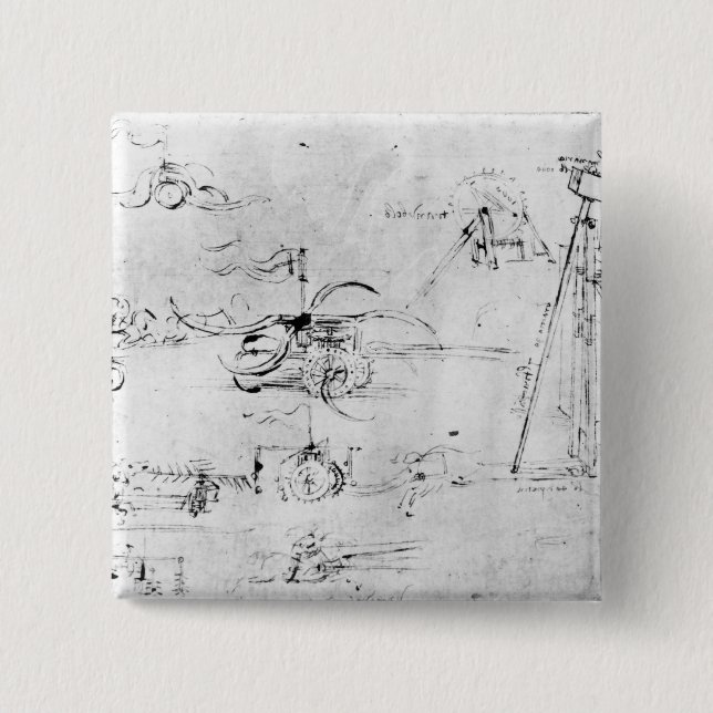 Weaponry designs, fol. 40v-a 15 cm square badge (Front)