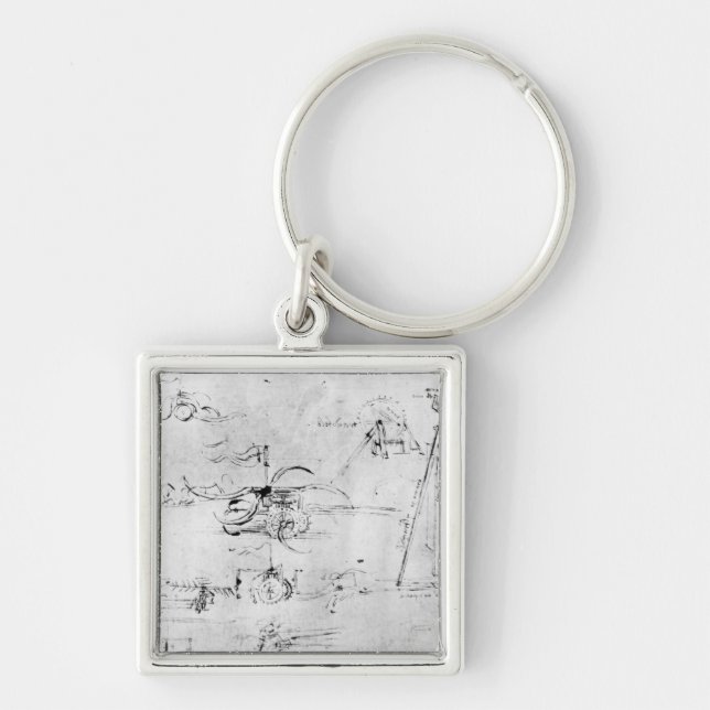 Weaponry designs, fol. 40v-a key ring (Front)