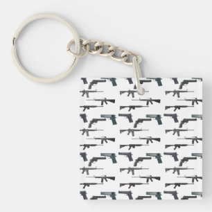 Weapons Collage Key Ring