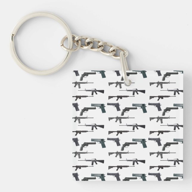Weapons Collage Key Ring (Front)