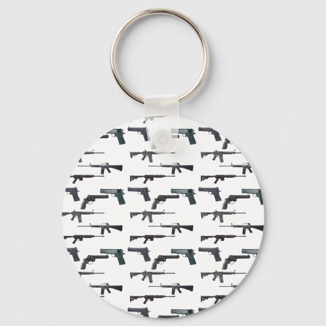 Weapons Collage Key Ring (Front)