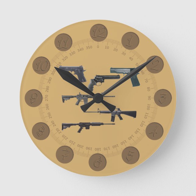 Weapons Collage Wall Clock (Front)