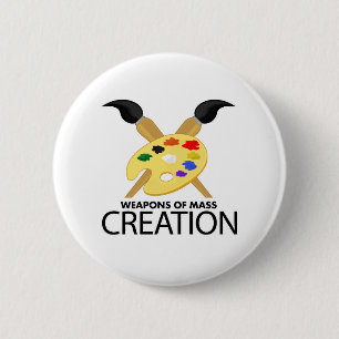 Weapons of mass creation 6 cm round badge