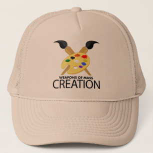 Weapons of mass creation trucker hat