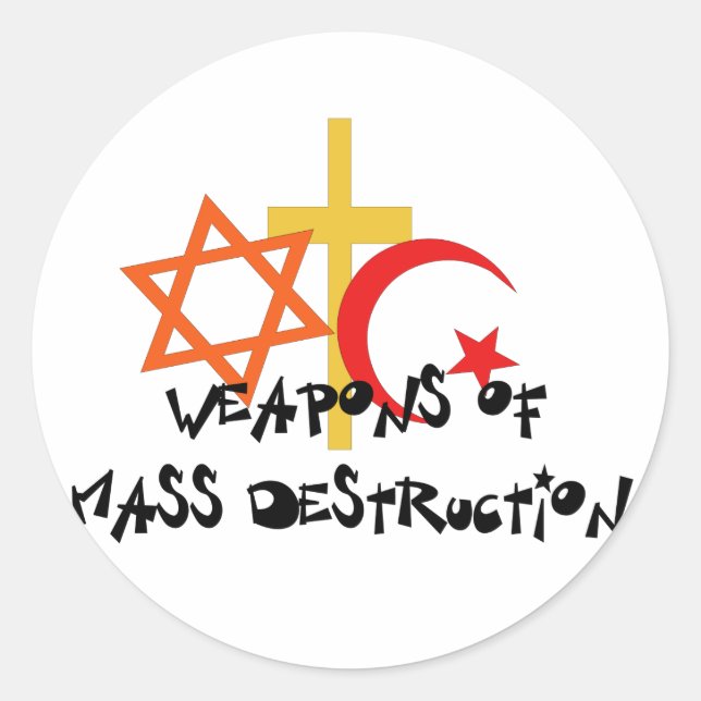 Weapons Of Mass Destruction Classic Round Sticker (Front)