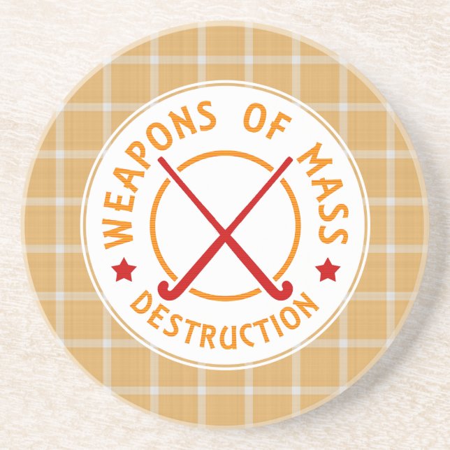 Weapons of Mass Destruction Field Hockey Coaster (Front)