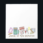 Weapons Of Math Destruction Notepad<br><div class="desc">Weapons Of Math Destruction... This funny math design is great for any math student of math teacher. Give your students the math tools they need to thrive. Great gift for any math teacher or math student. Perfect for college math majors or math professors. Great for the math club members too!...</div>