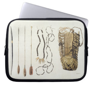 Weapons, tools and jewellery of Puri and Botocudos Laptop Sleeve