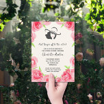 Wear a Hat Derby Bridal Shower Invitation<br><div class="desc">Derby themed Bridal Shower Invitations features watercolor roses a lady in a her derby hat (a long hair version is available in our store.) MATCHING items in our store.</div>