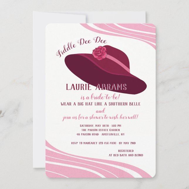 Wear A Hat Invitation (Front)