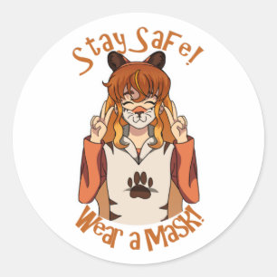 Wear a Mask! Classic Round Sticker