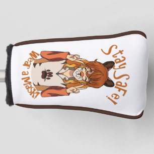 Wear a Mask! Golf Head Cover