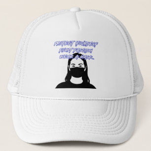 Wear a Mask Graffiti Style Trucker Hat
