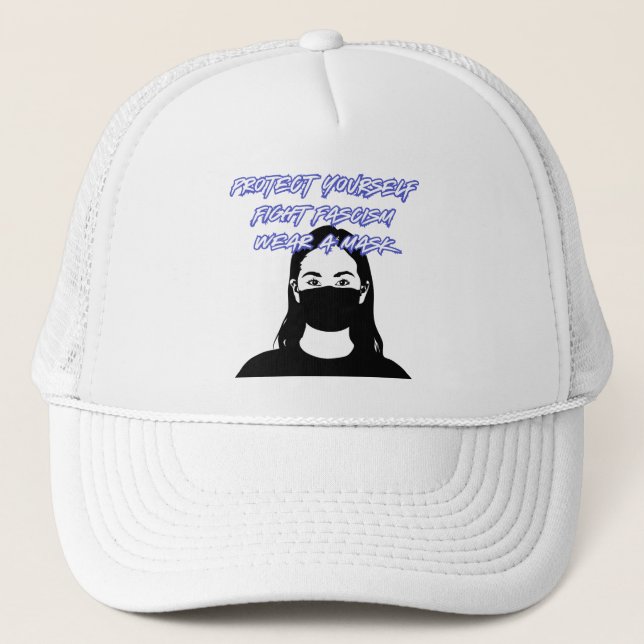 Wear a Mask Graffiti Style Trucker Hat (Front)