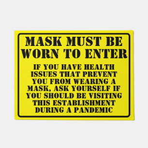 Wear A Mask Message Doormat