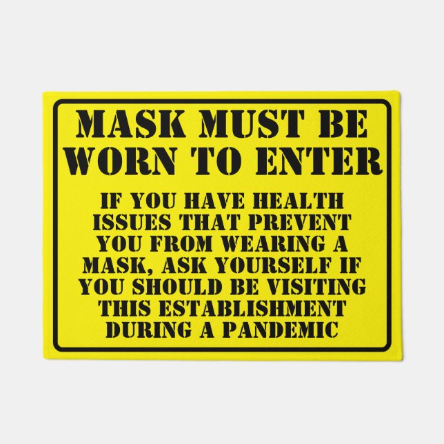 Wear A Mask Message Doormat (Front)
