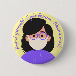 Wear a Mask Purple Style 6 Cm Round Badge