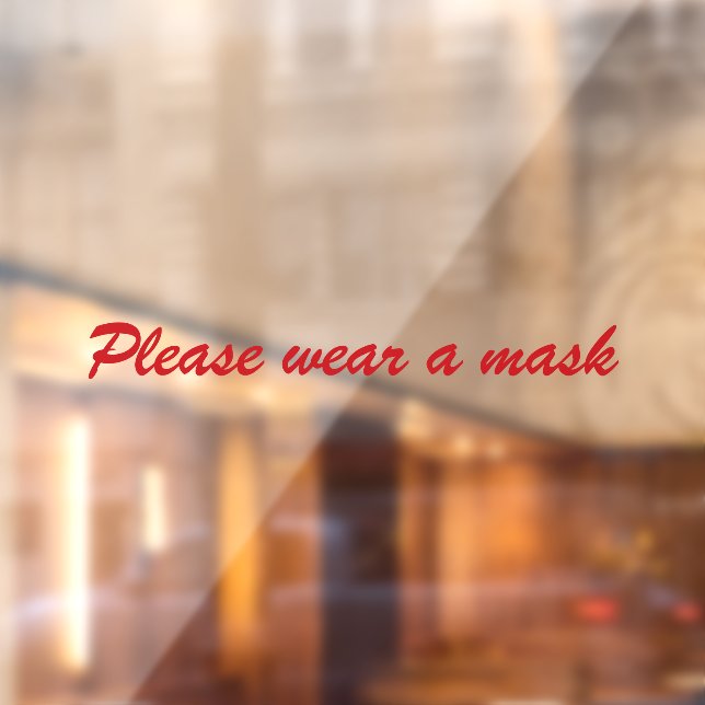 Wear a mask red elegant custom script text  (Sheet 2)
