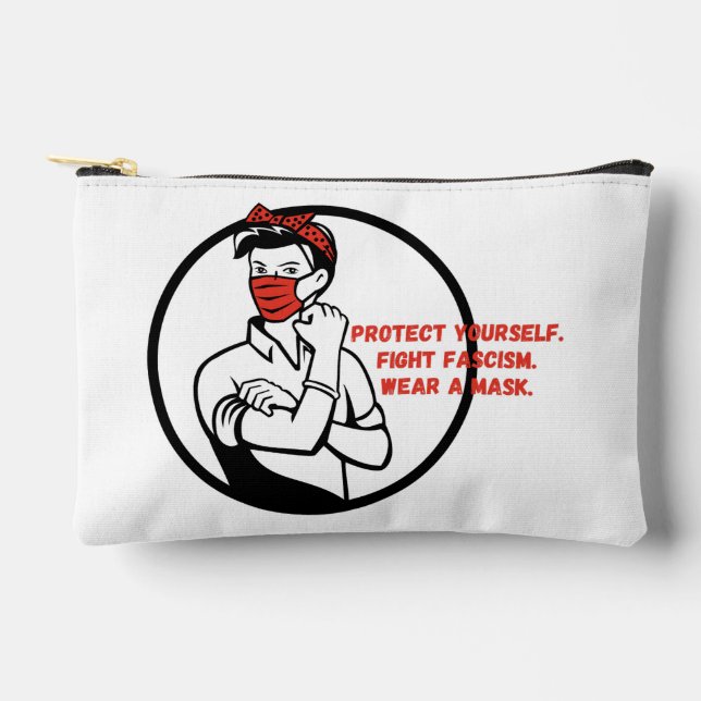 Wear a Mask Riveter Style Accessory Pouch (Front)