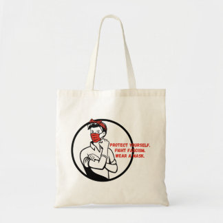 Wear a Mask Riveter Style Tote Bag