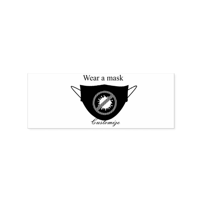 Wear a Mask Thunder_Cove Rubber Stamp (Imprint)