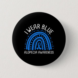 Wear Blue Alopecia Awareness 6 Cm Round Badge