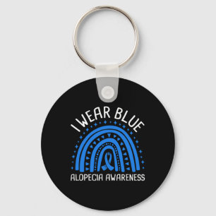 Wear Blue Alopecia Awareness Key Ring