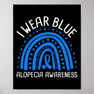 Wear Blue Alopecia Awareness Poster