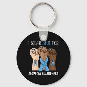 Wear Blue For Alopecia Awareness 2 Key Ring