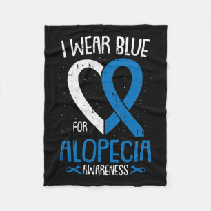 Wear Blue For Alopecia Awareness Areata Balding Su Fleece Blanket