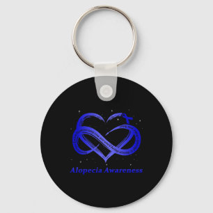 Wear Blue For Alopecia Awareness Warrior  Key Ring