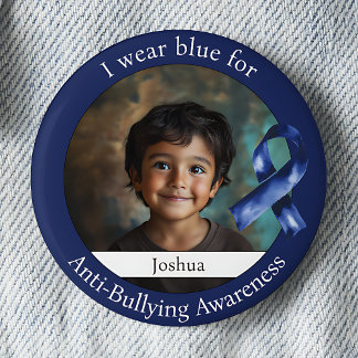 Wear Blue for Anti-Bullying Awareness Photo 6 Cm Round Badge