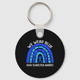 Wear Blue For Ataxia Telangiectasia Awareness 2 Key Ring